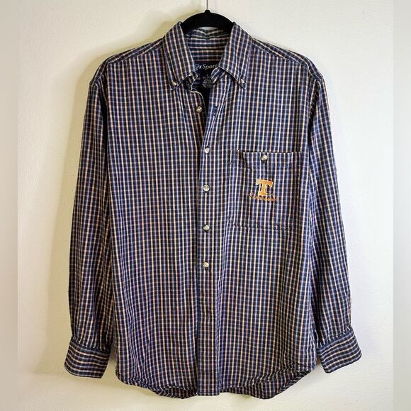 Tennessee Ox Sport Cotton Volunteers Embroidered Button Up Vintage Flannel - Picture 8 of 10